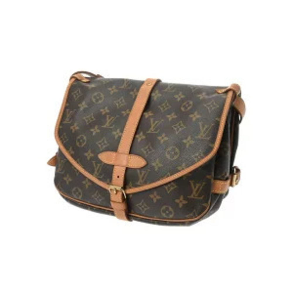 Louis Vuitton Shoulder Saumur Bag Monogram Brown Canvas